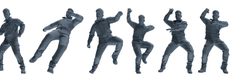 MRY-SFW LYGR692 Modern U.S. Military Six-Person Dancing Group 3D Printed Resin Model Kit by SSMODEL