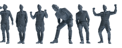 MRY-SFW LYGR735 WWII Soviet Army War Scene Six-Person Entertainment Group 3D Printed Resin Model Kit by SSMODEL