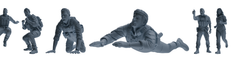 MRY-SFW SSTR023 Miniatures Soldier Model Kit Modern Navy SEAL Six-Person Training Group