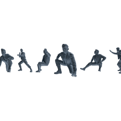 MRY-SFW LYGR595 Historical WWII U.S. Army Six-Person Group 3D Printed Resin Model Kit by SSMODEL