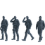 MRY-SFW SSTR118 Miniatures Soldier Model Kit Boston Attack Modern Boston Police Four-Person Saluting Group 2