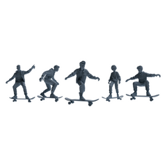 MRY-SFW LYTR800 Skateboard Figure Modern Model 5 pcs Miniature Car Diorama Figures Scene Props Accessories Resin 3D Printed Resin Model Kit by SSMODEL