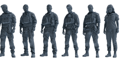 MRY-SFW SSTR002 Modern Navy SEAL Six-Person Mourning Group