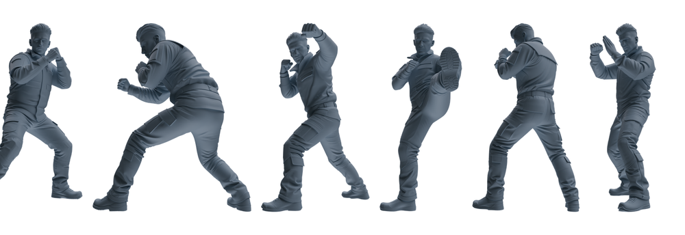 MRY-SFW LYGR684 Modern U.S. Military Six-Person Combat Group 3D Printed Resin Model Kit by SSMODEL