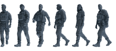 MRY-SFW SSTR022 Miniatures Soldier Model Kit Modern Navy SEAL Six-Person Patrol Group