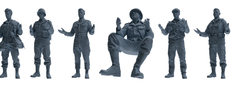 MRY-SFW SSTR052 Miniatures Soldier Model Kit Hacksaw Ridge Rescue Story WWII U.S. Army Six-Person Conversation Group