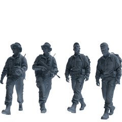 MRY-SFW SSTR144 Miniatures Soldier Model Kit War of Hyenas Modern Canadian Army Four-Person Patrol Group