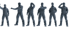 MRY-SFW LYGR691 Modern U.S. Military Six-Person Daily Routine 3 3D Printed Resin Model Kit by SSMODEL