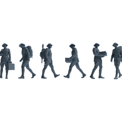 MRY-SFW LYGR598 Historical WWII British Army Six-Person Carrying Group 3D Printed Resin Model Kit by SSMODEL