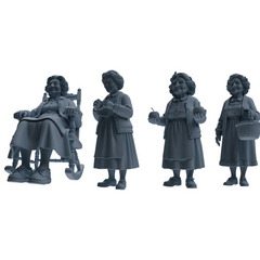 MRY-SFW LYTR902 Vintage Elderly Woman Modern Model 4 pcs 3D Printed Resin Model Kit by SSMODEL