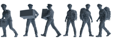 MRY-SFW LYGR762 Modern Hong Kong Police Six-Person Carrying Group 3D Printed Resin Model Kit by SSMODEL