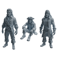 MRY-SFW LYTR1092 Realistic Pirate Character Modern Model 3 pcs 3D Printed Resin Model Kit by SSMODEL