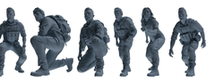 MRY-SFW SSTR015 Miniatures Soldier Model Kit Modern Navy SEAL Six-Person Ambush Group