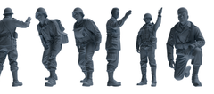 MRY-SFW SSTR077 Miniatures Soldier Model Kit Saving Ryan in Normandy WWII U.S. Army Six-Person Combat Group