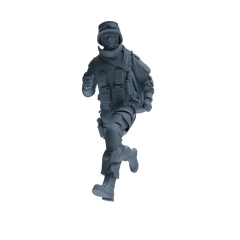 MRY-SFW SSTR330 Modern Counter-Terrorism SWAT Fire Support Operator Foot March 1 Four-Person Group