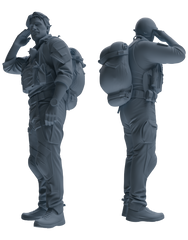 MRY-SFW SSTR013 Miniatures Soldier Model Kit Modern Navy SEAL Six-Person Saluting Group