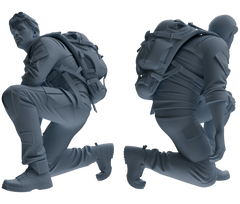 MRY-SFW SSTR015 Miniatures Soldier Model Kit Modern Navy SEAL Six-Person Ambush Group