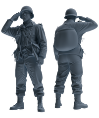 MRY-SFW SSTR069 Miniatures Soldier Model Kit Saving Ryan in Normandy WWII U.S. Army Six-Person Saluting Group