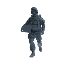 MRY-SFW SSTR326 Modern Counter-Terrorism SWAT Suppressor Logistics Four-Person Group