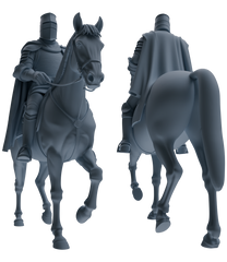 MRY-SFW SSTR089 Miniatures Soldier Model Kit Medieval Knight Four-Person Horseback Riding Group