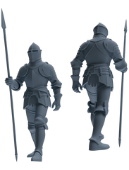 MRY-SFW SSTR093 Miniatures Soldier Model Kit Medieval Knight Six-Person Diplomatic Group