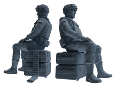 Detail view of MRY-SFW LYGR628 Modern Airborne Division Six-Person Rest Model