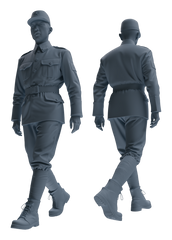 Detail view of MRY-SFW LYGR637 WWII Japanese Army Six-Person Daily Routine Model