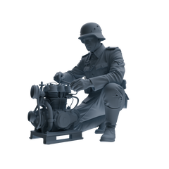 MRY-SFW SSTR214 WWII British Logistics Soldier Maintenance Four-Person Group