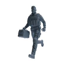 MRY-SFW SSTR120 Miniatures Soldier Model Kit Boston Attack Modern Boston Police Four-Person Rescue Group 2
