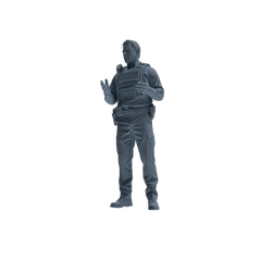 MRY-SFW SSTR115 Miniatures Soldier Model Kit Boston Attack Modern Boston Police Four-Person Conversation Group
