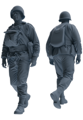 MRY-SFW SSTR076 Miniatures Soldier Model Kit Saving Ryan in Normandy WWII U.S. Army Six-Person Patrol Group