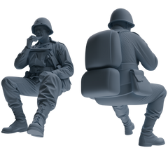 MRY-SFW SSTR068 Miniatures Soldier Model Kit Saving Ryan in Normandy WWII U.S. Army Six-Person Eating Group