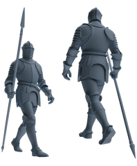 MRY-SFW SSTR094 Miniatures Soldier Model Kit Medieval Knight Six-Person Marching Group