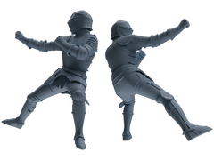 MRY-SFW SSTR098 Miniatures Soldier Model Kit Medieval Knight Six-Person Battle Group