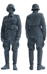 MRY-SFW SSTR001 Miniatures Soldier Model Kit WWII German Army Six-Person Officer Reprimand Group