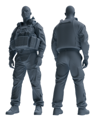 Detail view of MRY-SFW LYGR623 Modern U.S. Army Six-Person Daily Model