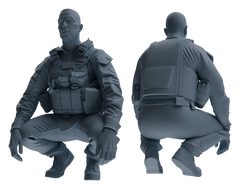 Detail view of MRY-SFW LYGR622 Modern U.S. Army Six-Person Daily 2 Model