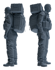 Detail view of MRY-SFW LYGR625 Modern U.S. Army Seven-Person Carrying Model