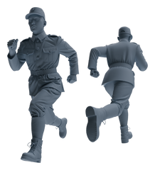 Detail view of MRY-SFW LYGR637 WWII Japanese Army Six-Person Daily Routine Model