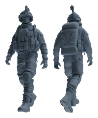 Detail view of MRY-SFW LYGR619 Modern U.S. Cement Army Six-Person Daily Model