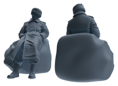 Detail view of MRY-SFW LYGR646 WWII Soviet Union Six-Person Rest Group Model