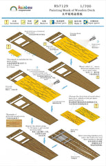 Rainbow PE 1/700 Painting Mask of Wooden Deck RB7129