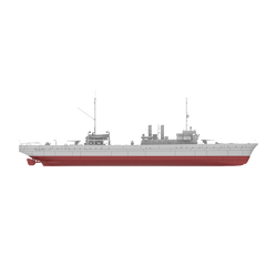 RHWS016S France Marne Class Destroyer Marne Full Hull