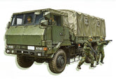 Aoshima AOS-01208 1/72 JGSDF 3 1/2T Truck With Additional Armor (W/4 Figures)