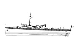 RHWS006 Military Model Kit Water Line HMS Vanguard Class Battleship