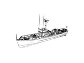 RHWS007S USN SC-497 Class Submarine Chaser CARMI PC-466 Full Hull