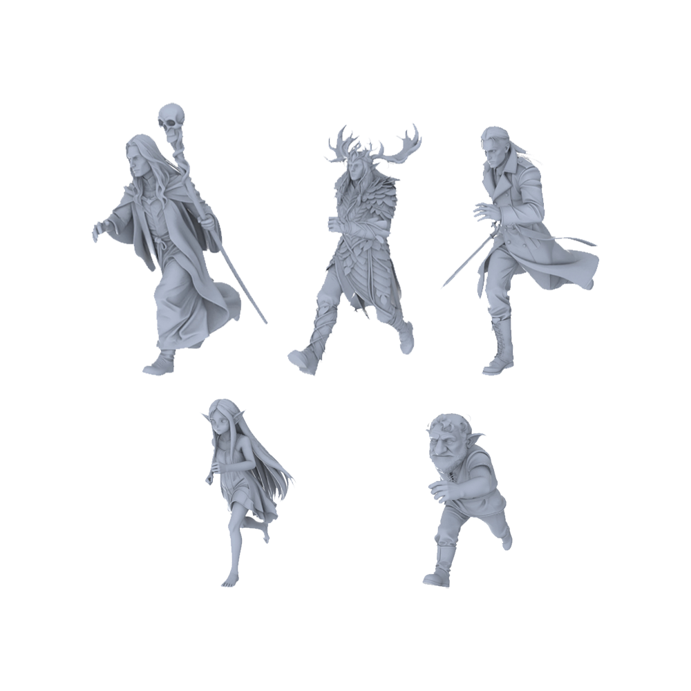 MRY-SFW LYGR095 Medieval magic character running pose war flag resin white model miniature soldier scene character figure hand painted 3D Printed Resin Model Kit by SSMODEL