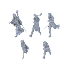 MRY-SFW LYGR095 Medieval magic character running pose war flag resin white model miniature soldier scene character figure hand painted 3D Printed Resin Model Kit by SSMODEL