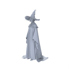 Detail view of MRY-SFW LYGR086 medieval priest demon mage elf vampire standing pose magic theme war chess resin white model fantasy theme theme war chess miniature soldier scene character figure hand painted Model