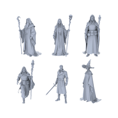 MRY-SFW LYGR086 medieval priest demon mage elf vampire standing pose magic theme war chess resin white model fantasy theme theme war chess miniature soldier scene character figure hand painted 3D Printed Resin Model Kit by SSMODEL